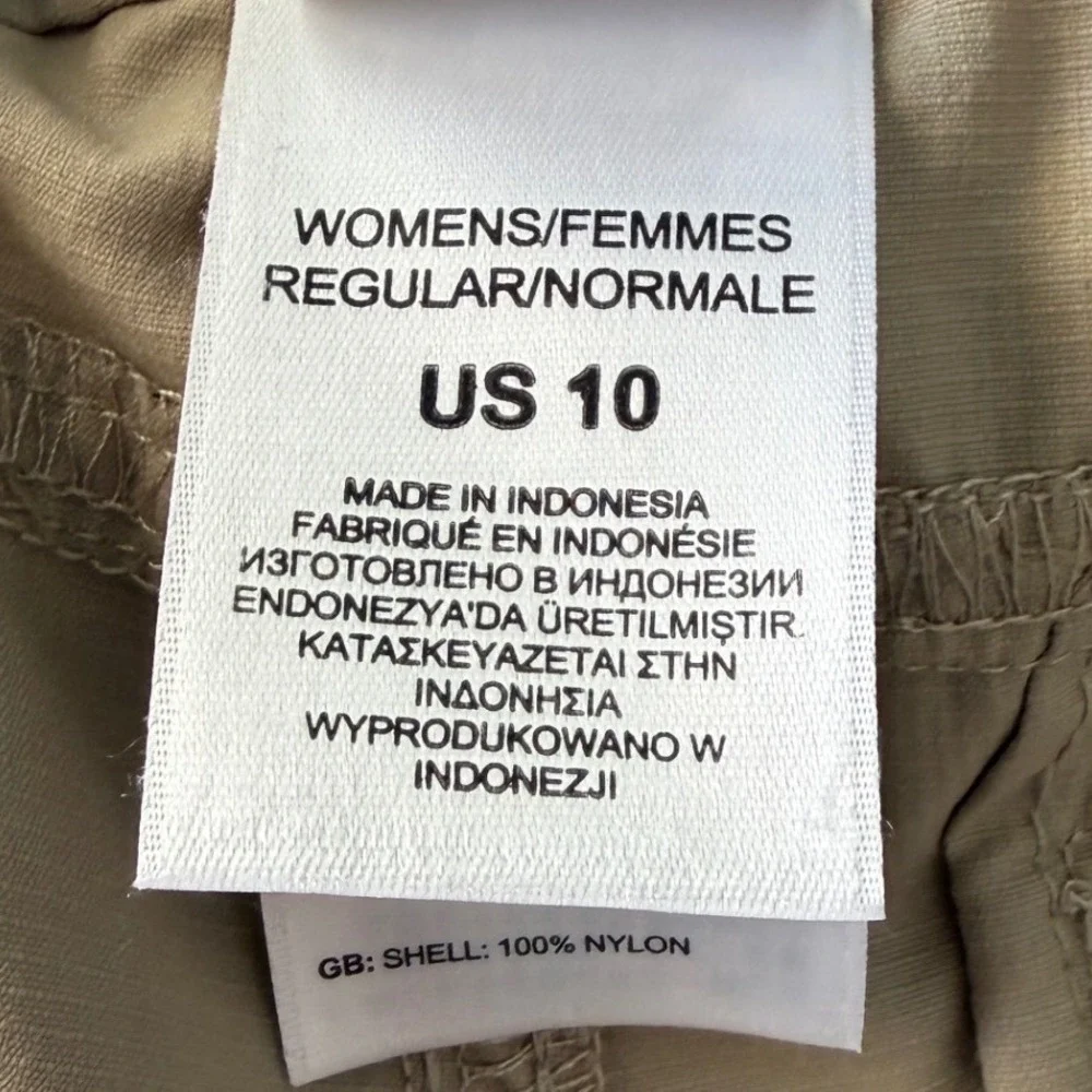 The North Face Womens Horizon Capri Hiking Pants Khaki Tan Nylon Size 10